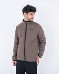 The Hurley Mens Juniper Reversible Fleece Jacket in Olive