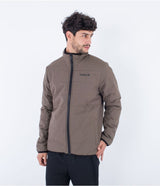 The Hurley Mens Juniper Reversible Fleece Jacket in Olive