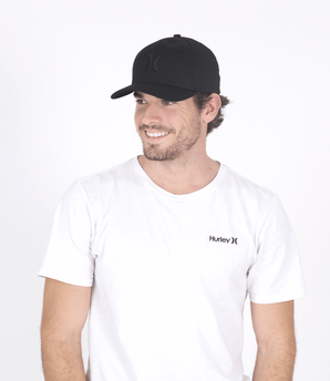 The Hurley Mens One & Only Cap in Black & Black