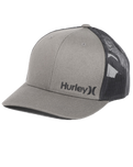The Hurley Mens Corp Staple Trucker Cap in Cool Grey