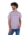 The Hurley Mens 3 Step T-Shirt in Chalk Pink Heather