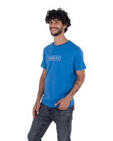 The Hurley Mens Boxed Logo T-Shirt in Sea View