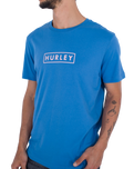 The Hurley Mens Boxed Logo T-Shirt in Sea View