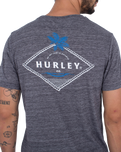 The Hurley Mens Cross Breeze T-Shirt in Charcoal Heather