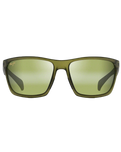 The Maui Jim Makoa Polarised Wrap Sunglasses in Khaki Green