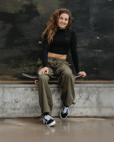 Strip Parachute Trousers in Khaki