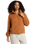 The Billabong Womens Time Off Fleece Jacket in Sandalwood