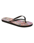 Dama Flip Flops in Black & Pink