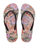 Dama Flip Flops in Black & Pink