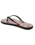 Dama Flip Flops in Black & Pink