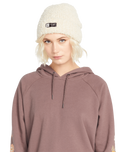 The Volcom Womens Stone Teddy Beanie in Moonbeam