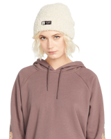 The Volcom Womens Stone Teddy Beanie in Moonbeam