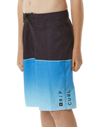 The Rip Curl Boys Boys Dawn Patrol Boardshorts in Black & Blue