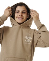 The Rip Curl Boys Boys Search Icon Hoodie in Sand Dune