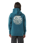 The Rip Curl Boys Boys Wetsuit Icon Hoodie in Trekking Green