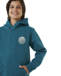 The Rip Curl Boys Boys Wetsuit Icon Hoodie in Trekking Green