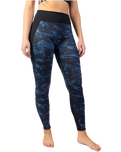 The Gul Womens Luna 7 Leggings in Nuwave Camo & Black