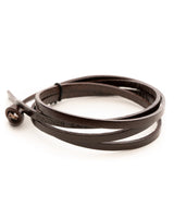 The Nalu Beads Brown Leather Wrap in Brown