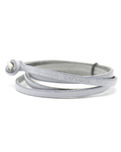 The Nalu Beads Grey Leather Wrap in Grey