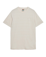 The Superdry Mens Vintage Texture T-Shirt in White Sand