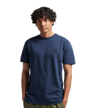The Superdry Mens Vintage Texture T-Shirt in Eclipse Navy