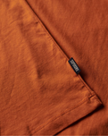 The Superdry Mens Essential Logo Embroidered T-Shirt in Mojave Orange