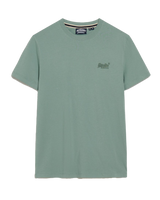 The Superdry Mens Essential Logo T-Shirt in Sea Water Grey
