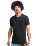 The Superdry Mens Vintage Destroyed Polo Shirt in Black