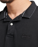 The Superdry Mens Vintage Destroyed Polo Shirt in Black