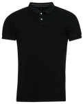 The Superdry Mens Vintage Destroyed Polo Shirt in Black