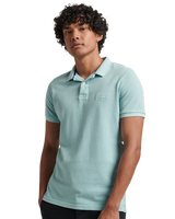 The Superdry Mens Vintage Destroyed Polo Shirt in Fresh Mint