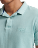 The Superdry Mens Vintage Destroyed Polo Shirt in Fresh Mint