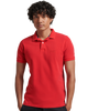 The Superdry Mens Vintage Destroyed Polo Shirt in Rouge Red