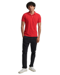 The Superdry Mens Vintage Destroyed Polo Shirt in Rouge Red