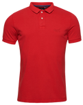 The Superdry Mens Vintage Destroyed Polo Shirt in Rouge Red