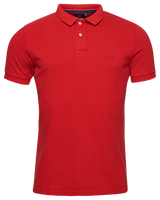 The Superdry Mens Vintage Destroyed Polo Shirt in Rouge Red