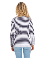 The Born by the Sea Womens Bretton T-Shirt in White & Navy