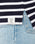 The Born by the Sea Womens Sun Breton T-Shirt in Navy & White