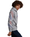 The Superdry Mens Sportstyle Graphic Hoodie in Grey Slub Grindle