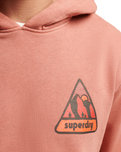 The Superdry Mens Vintage 90's Terrain Hoodie in Pureed Pumpkin