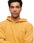 The Superdry Mens Vintage Washed Hoodie in Turmeric Tan Light Brown