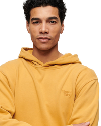 The Superdry Mens Vintage Washed Hoodie in Turmeric Tan Light Brown