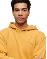 The Superdry Mens Vintage Washed Hoodie in Turmeric Tan Light Brown