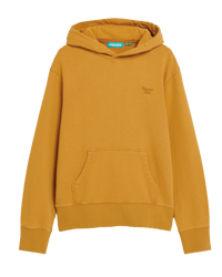 The Superdry Mens Vintage Washed Hoodie in Turmeric Tan Light Brown