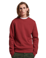 The Superdry Mens Vintage Logo Embroidered Sweatshirt in Track Red Marl