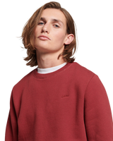 The Superdry Mens Vintage Logo Embroidered Sweatshirt in Track Red Marl