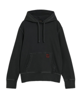 The Superdry Mens Contrast Stitch Relaxed Hoodie in Washed Black