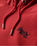 The Superdry Mens Essential Logo Hoodie in Cranberry Crush Red