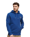 The Superdry Mens Essential Logo Hoodie in Pilot Mid Blue