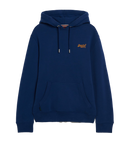 The Superdry Mens Essential Logo Hoodie in Pilot Mid Blue